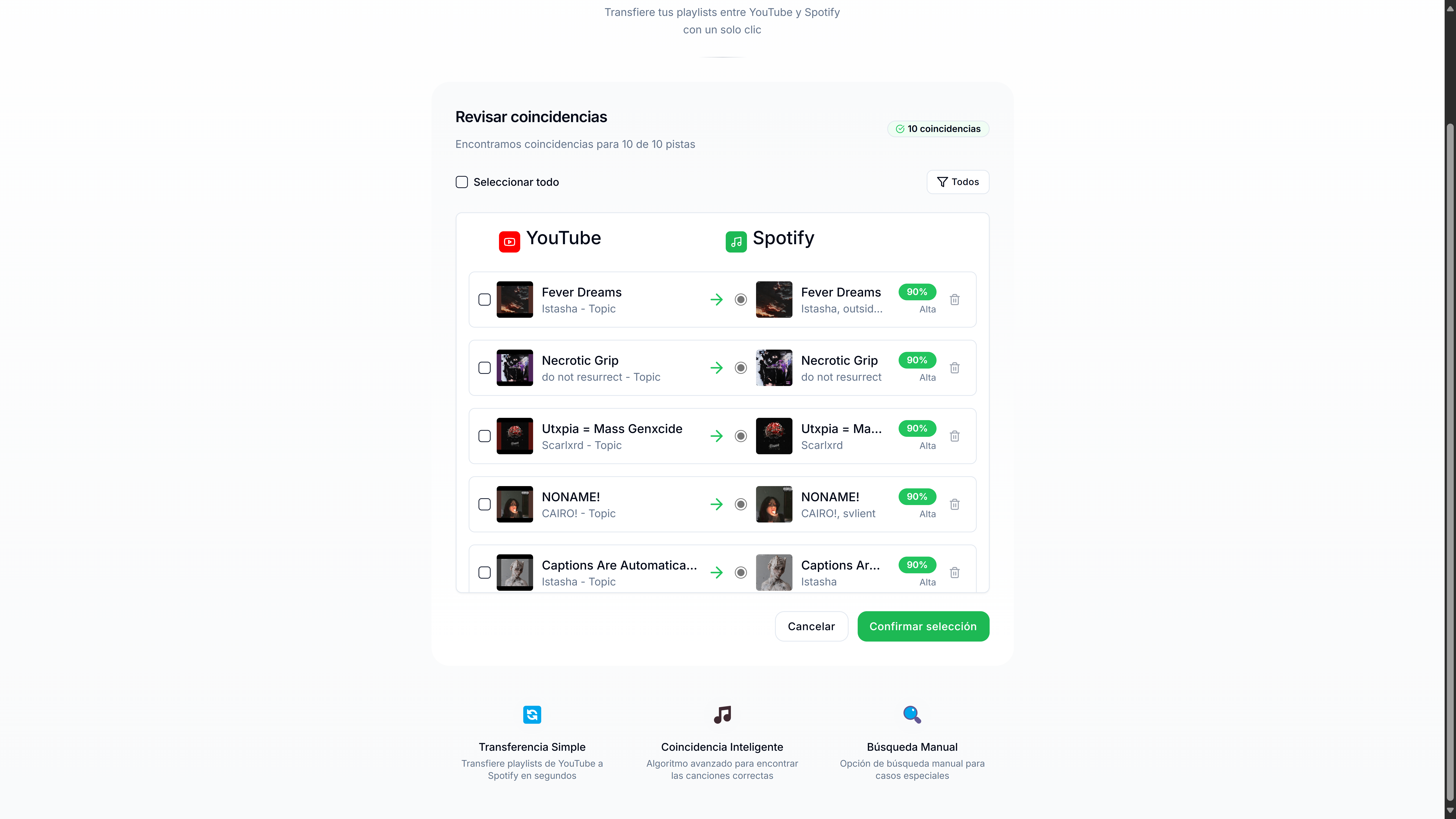 Check songs