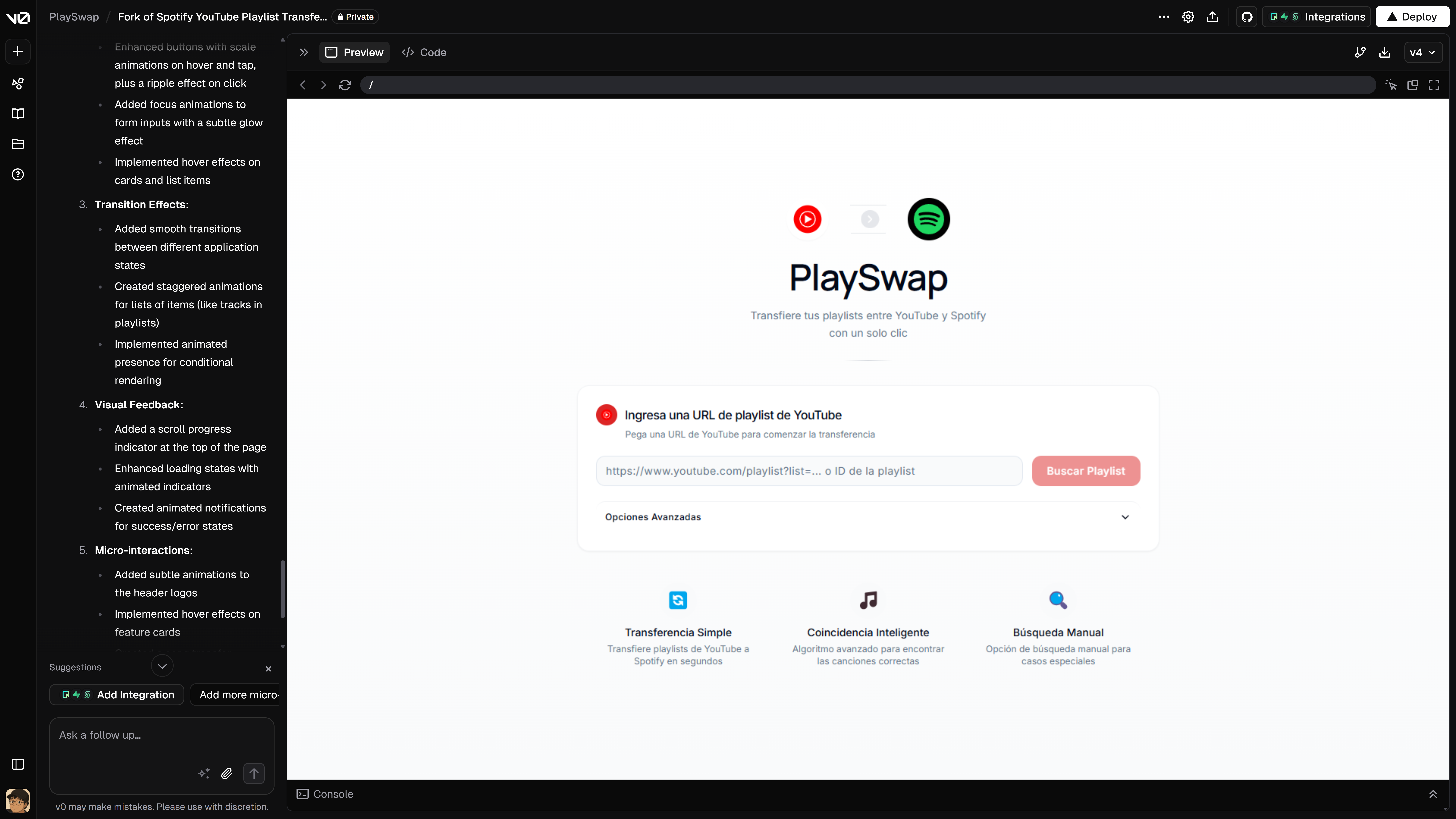 PlaySwap UI