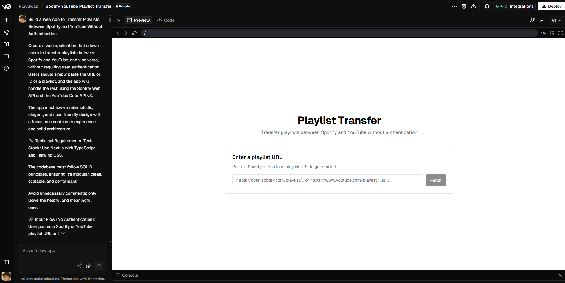 PlaySwap UI
